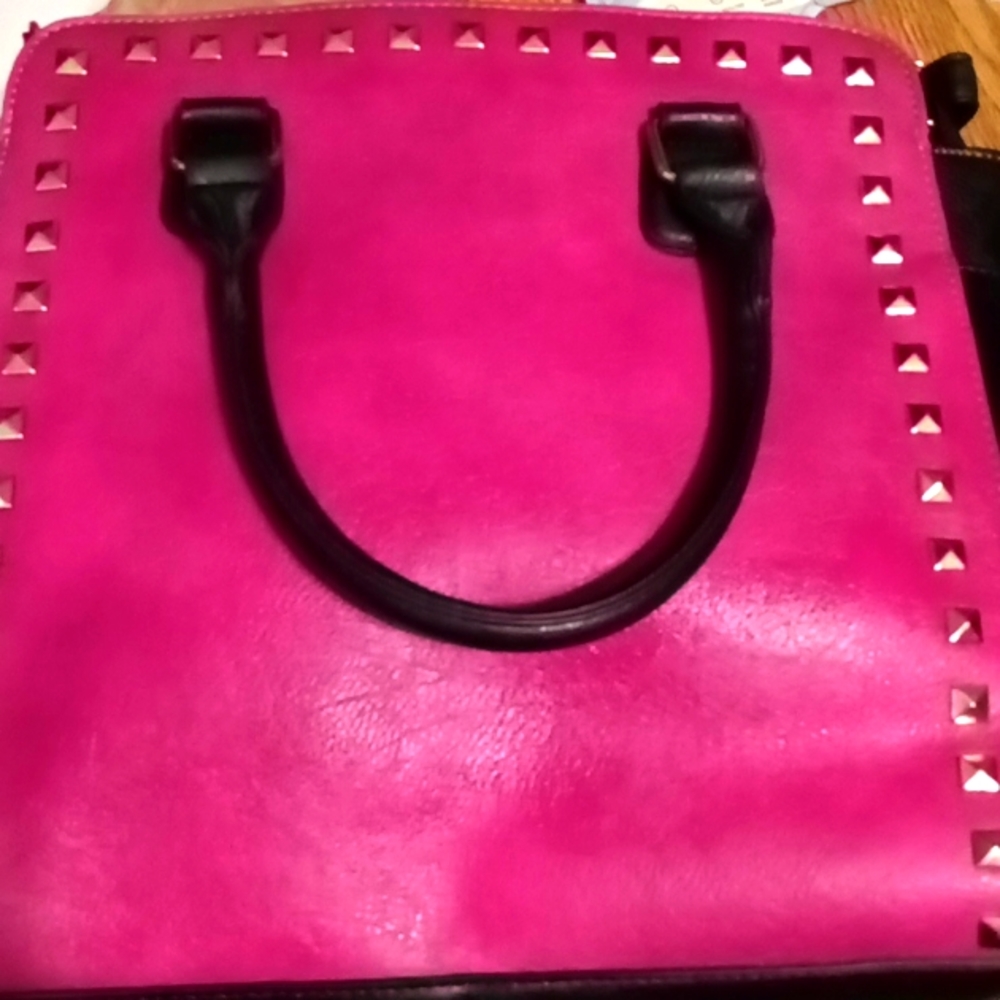 Fun brass studded handbag. Like new